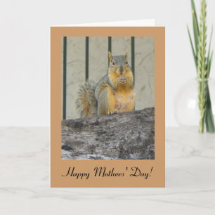 Cartão Happy Mothers' Day Squirrel Card