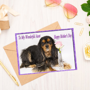 Cartão Happy Mother's Day To My Aunt Dog Card