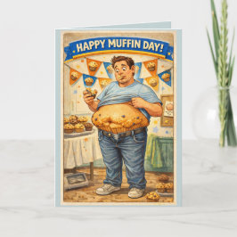 Cartão Happy Muffin Day Greeting Card