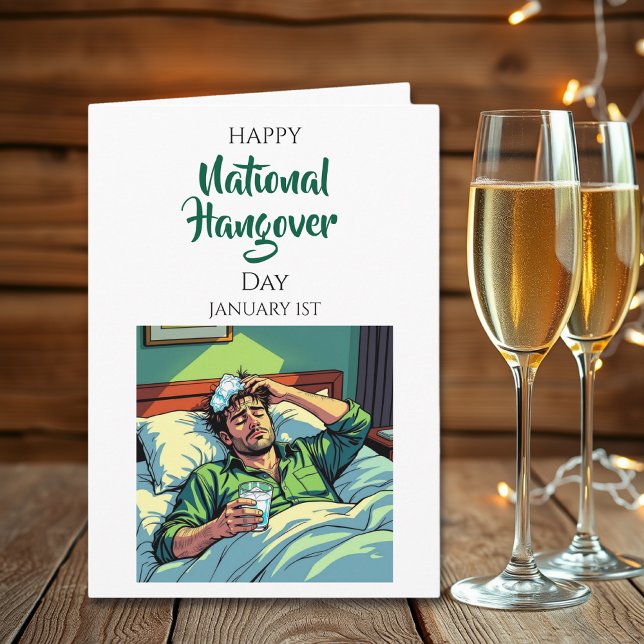 Cartão Happy National Hangover Day | January 1st (Criador carregado)