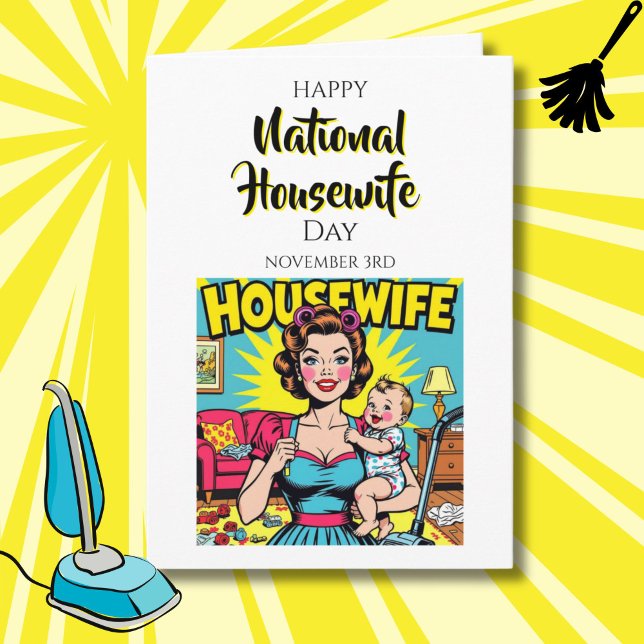 Cartão Happy National Housewife's day | November 3rd (Criador carregado)