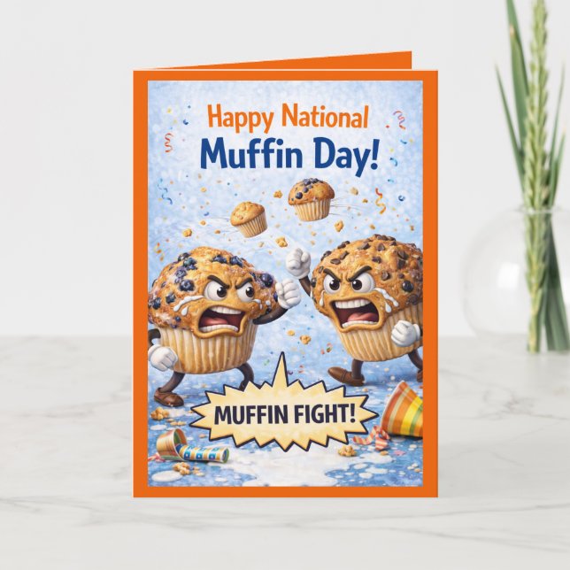 Cartão Happy National Muffin Day Greeting Card, Feb 20th (Frente)