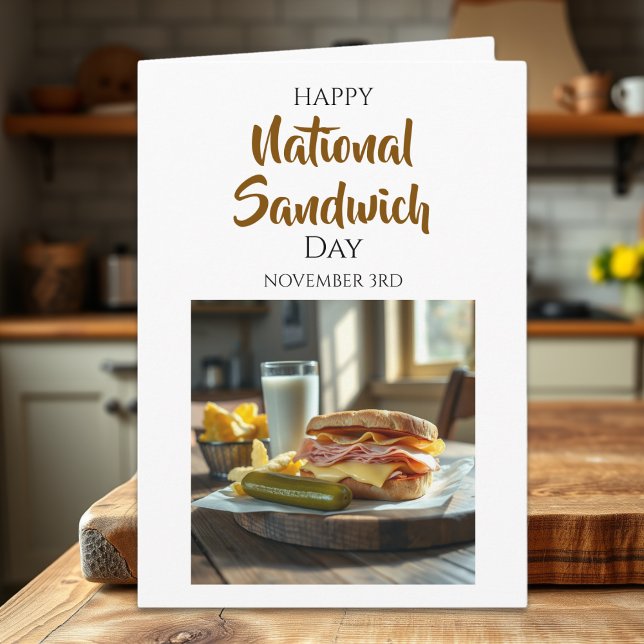 Cartão Happy National Sandwich Day | November 3rd (Criador carregado)