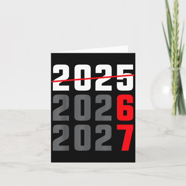 Cartão Happy New Year 2026 Shirt Six Seven 67 Meme Gen Al (Frente)