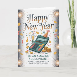 Cartão Happy New Year to an Amazing Accountant