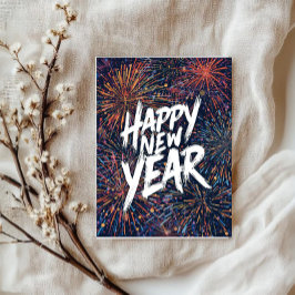Cartão Happy New year vibrant elegant Card