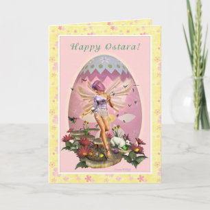 Cartão Happy Ostara - Spring Faerie - Blank Note Card