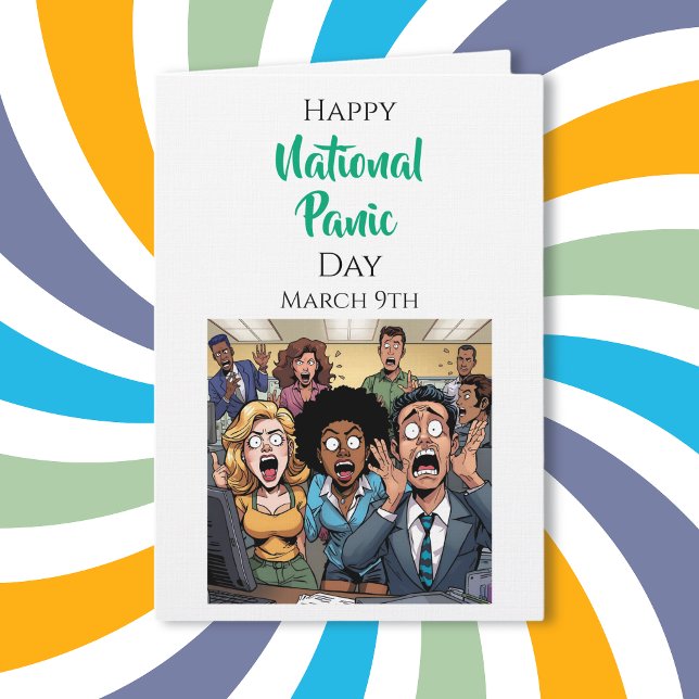 Cartão Happy Panic Day | March 9th (Criador carregado)
