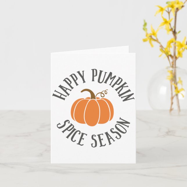 Cartão Happy Pumpkin Spice Season (Flor Amarela)