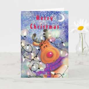 Cartão Happy Reindeer - Natal
