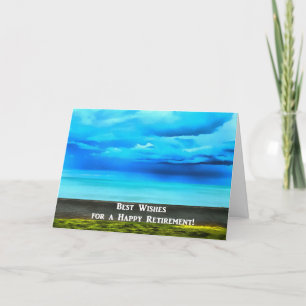 Cartão Happy Retirement Over Ocean Card