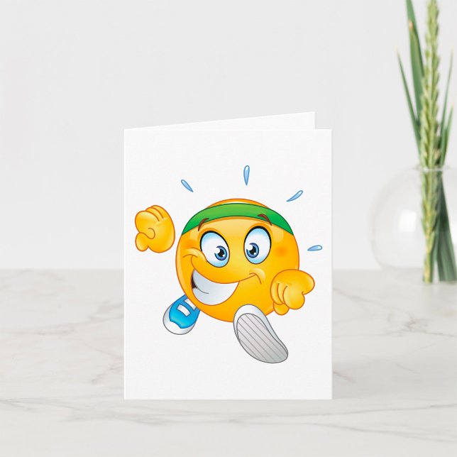 Cartão Happy Running Emoji (Criador carregado)