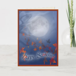 Cartão Happy Samhain Moon & Veil