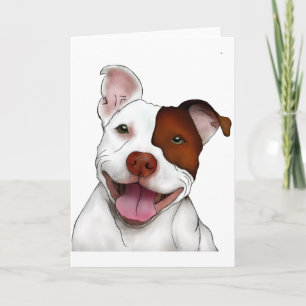 Cartão Happy Smiling Pitbull
