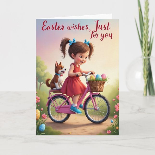 Cartão Happy Spring Bicycle Ride Card (Frente)