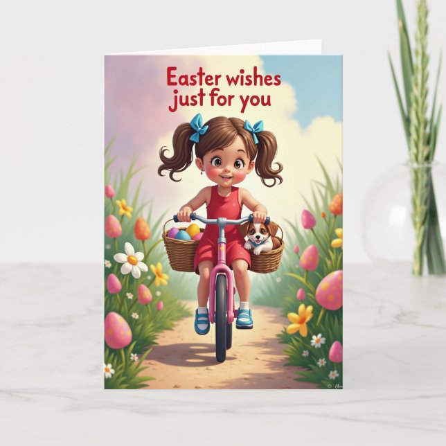 Cartão Happy Spring Ride Greeting Card (Frente)