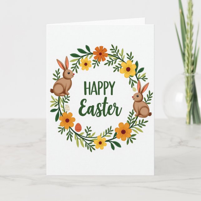 Cartão Happy Spring Wreath Season Card (Frente)