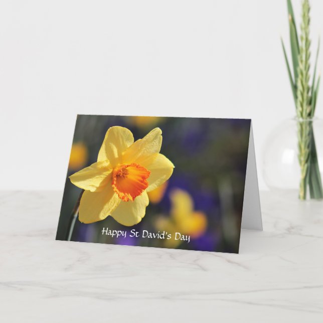 Cartão Happy St David’s Day Spring Daffodil (Frente)