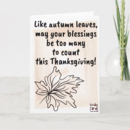 Cartão Happy Thanksgiving Autumn Leaves