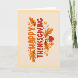Cartão Happy Thanksgiving Greeting Card