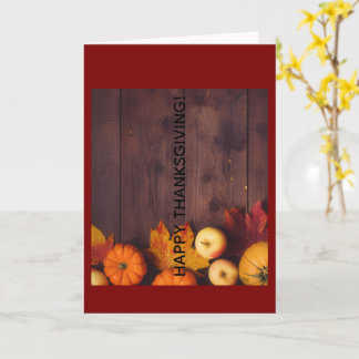 Cartão Happy Thanksgiving Greeting Card