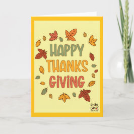 Cartão Happy Thanksgiving - Yellow Theme