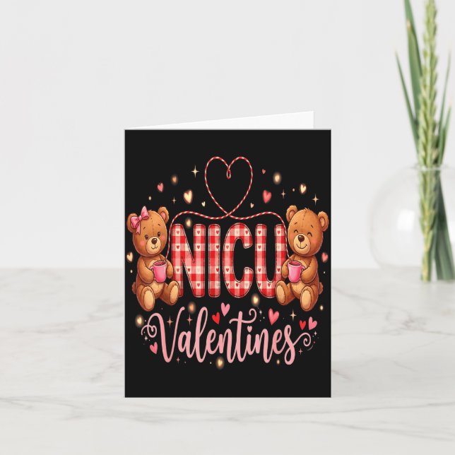 Cartão Happy Valentine Nurse Nicu Valentines Day Shirt Nu (Frente)