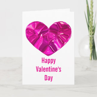 Cartão Happy Valentine’s Day Card Cute Pink Heart 
