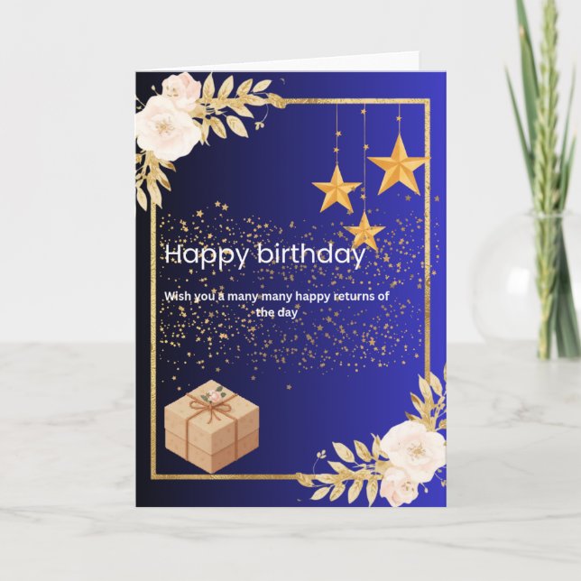 Cartão Happy Valentine’s Day Elegant Red & Gold Heart Car (Frente)