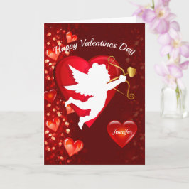 Cartão Happy Valentine's Day Card Personalize Name