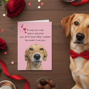 Cartão Happy Valentine's Day From The Dog Lover