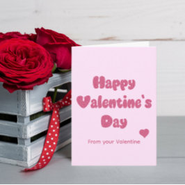 Cartão Happy Valentine's Day Glitter