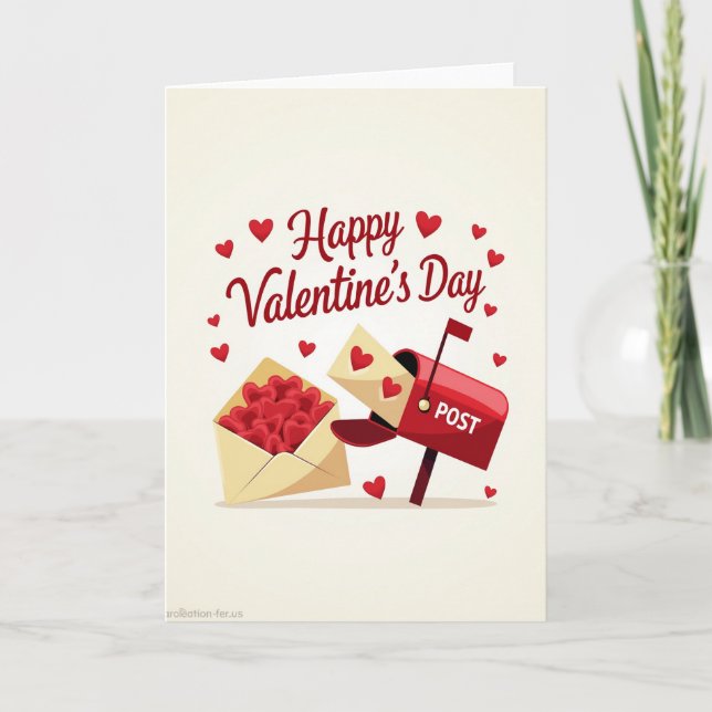 Cartão Happy Valentines Day Mailbox Card (Frente)