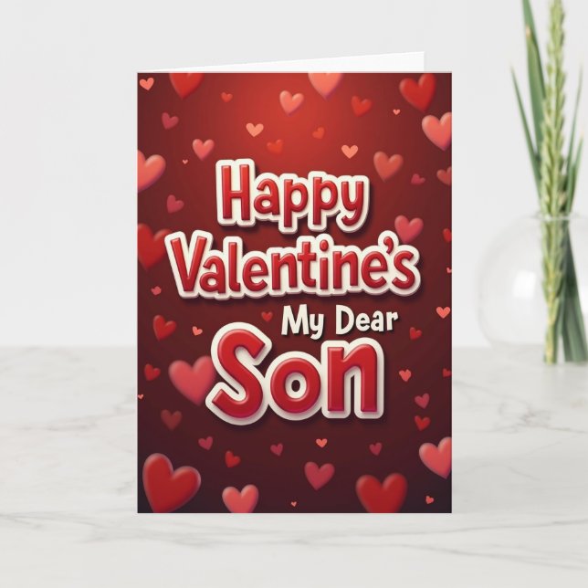 Cartão Happy Valentines Son Card (Frente)