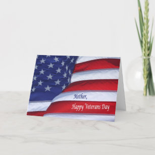Cartão Happy Veterans Day Mother greeting card