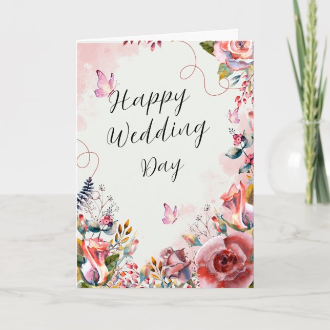 Cartão Happy Wedding Day  (Frente)