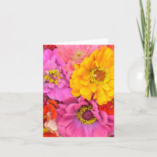 Cartão Happy Zinnias Blank Note Card