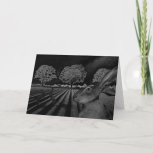 Cartão Hares at Night