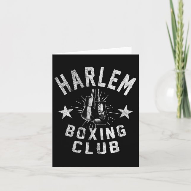 Cartão Harlem Boxing Club - Boxer em Vintage (Frente)