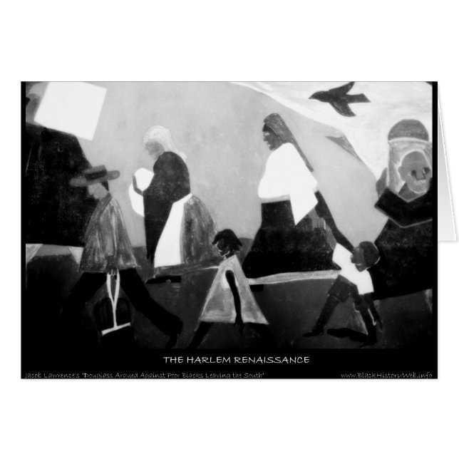 Cartão Harlem Renaissance Art - A Série Migração (Frente Horizontal)