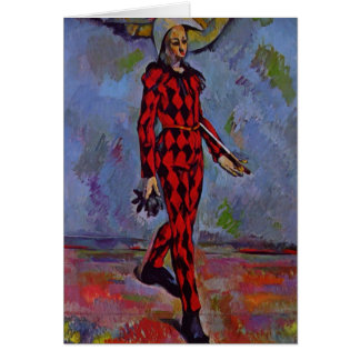 Cartão Harlequin de Paul Cezanne-