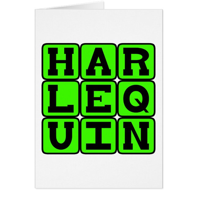 Cartão Harlequin, Figura do Palhaço (Frente)