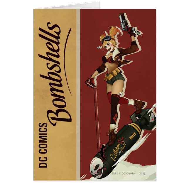 Cartão Harley Quinn Bombshell Pinup (Frente)
