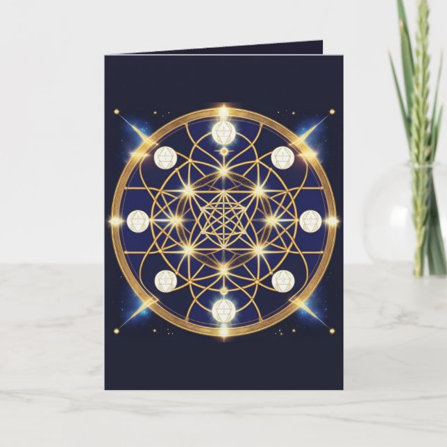 Cartão Harmonia Celestial – A Luz Dentro da Grade (Frente)