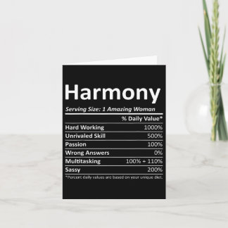 Cartão Harmony Nutrition Nome Personalizado Natal Diverti
