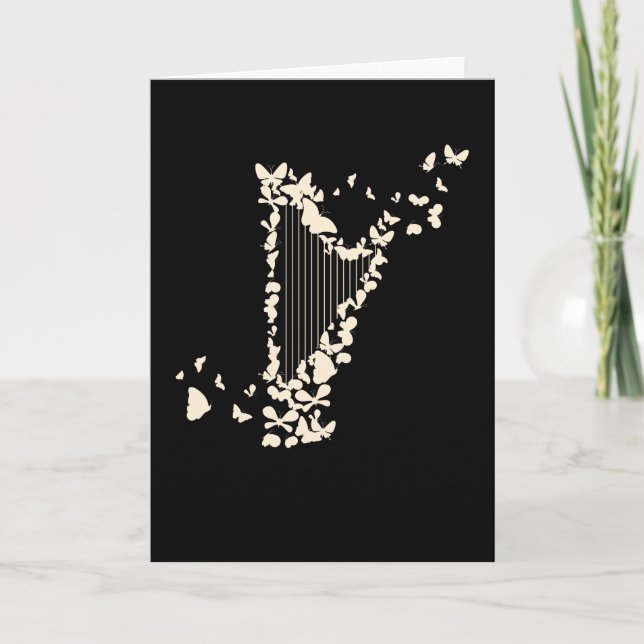 Cartão Harp Harpists (Frente)