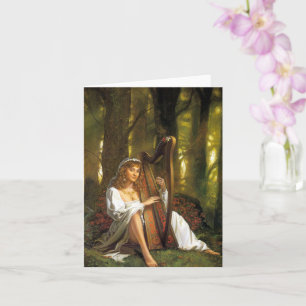 Cartão Harp Lady Card