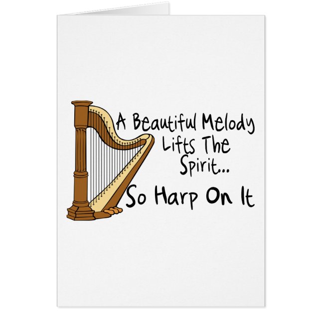 Cartão Harpa nela (Frente)