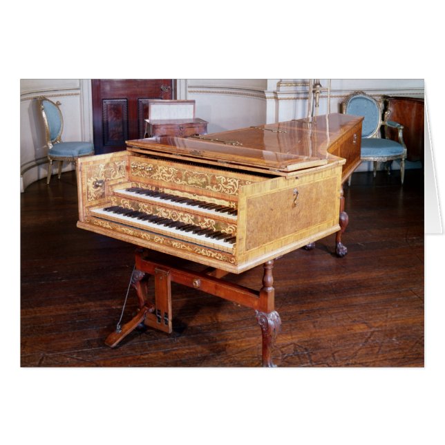 Cartão Harpsichord, por Jacob Kirckman, inglês, 1766 (Frente Horizontal)