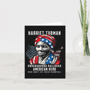 Cartão Harriet Tubman Underground Railroad American Hero